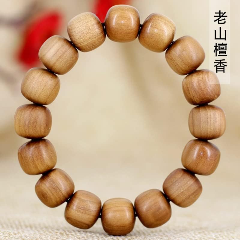 Mascot Wooden Crafts Wood Carving Art Wood Decoration Artwork 印度老山檀香老形珠1.4 * 1.3 * 16颗手串男女老料沉浮水木质文玩(老山檀香老形珠沉水款)