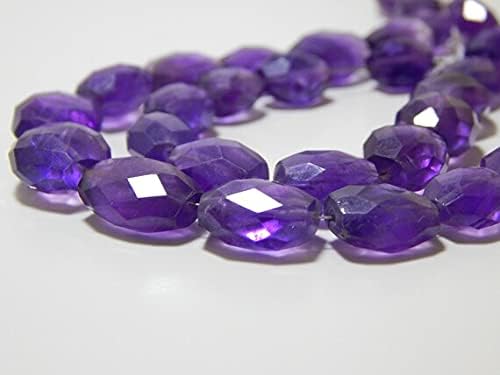 Amethyst Faceted Beads Oval Shape 9x12.mm 9.5