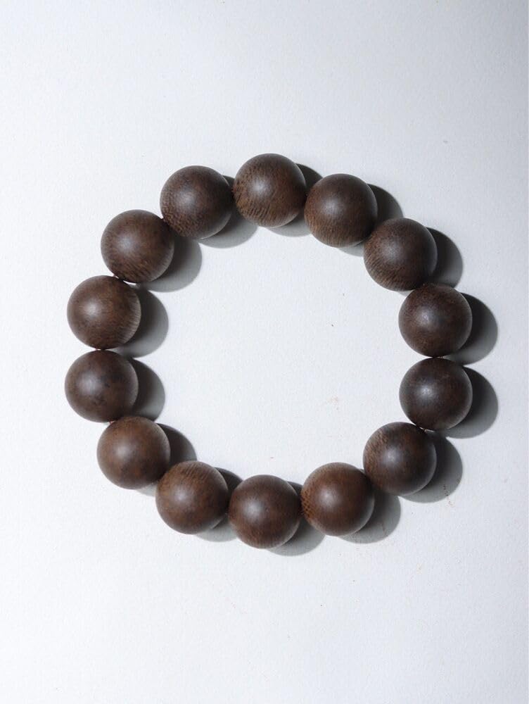 Agarwood Brunei Black Oil Old Material Agarwood String 18mm Buddha Bead Rosary Beads