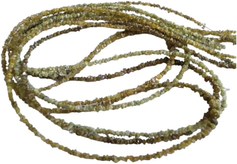 2mm Yellow Rough Diamonds, Yellow Raw Diamond Beads, Yellow Diamonds Beads, Yellow Raw Uncut Diamond Bead For Jewelry (4IN To 16IN Options), 2 MM