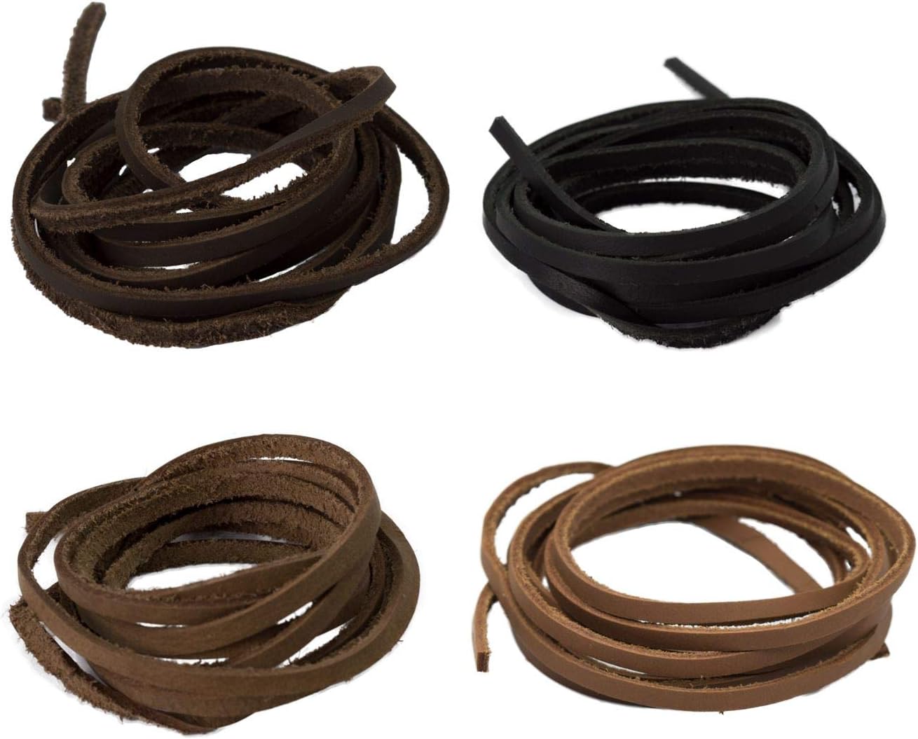 Walker and Hawkes Premium Cowhide Leather Strip Cord – 1.9mm Thickness String, Continuous Length, for Crafts & DIY Projects, Orange - Width/4mm Length/100m