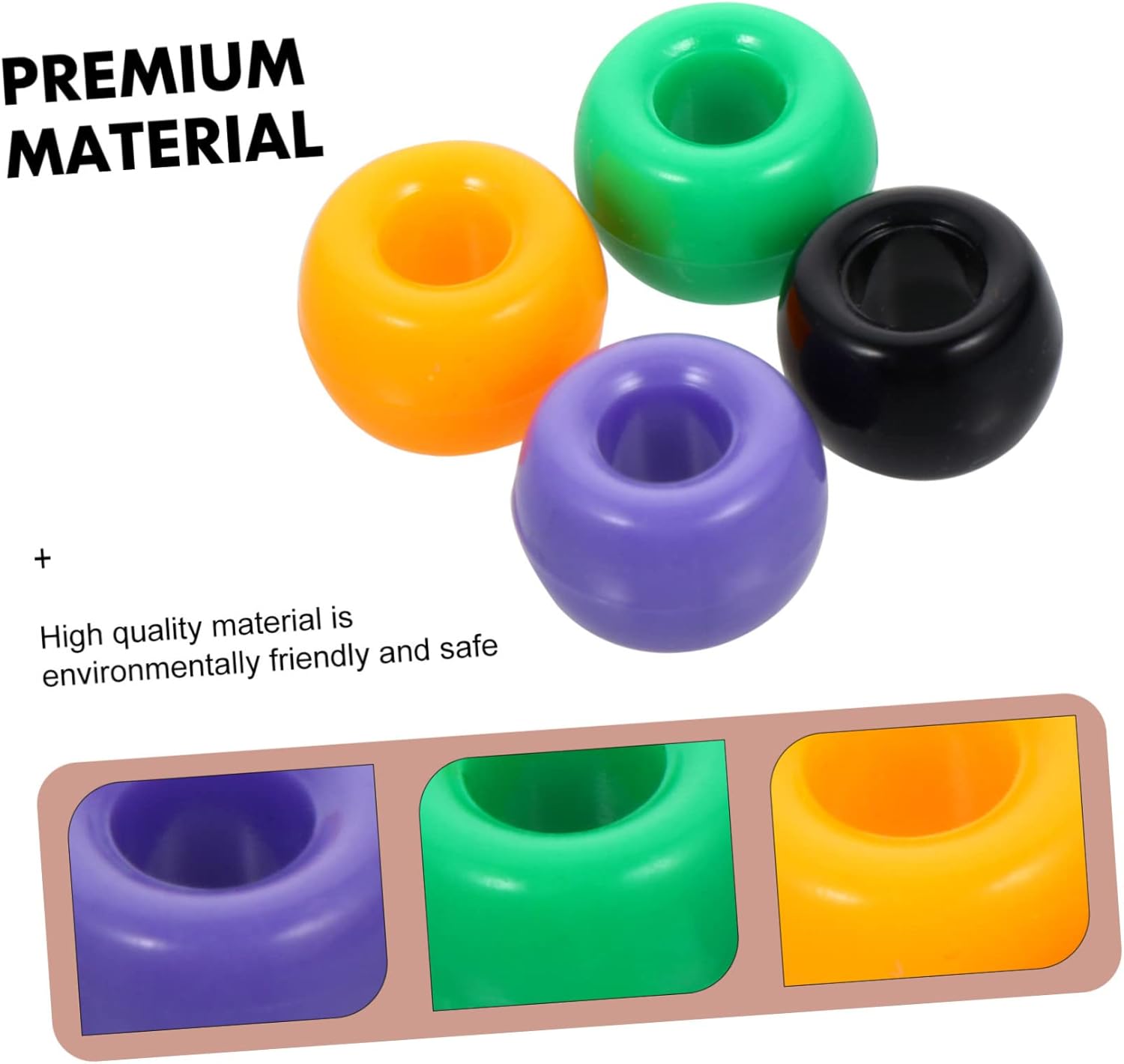 STOBOK 6pcs Plastic Beads for Halloween DIY Crafting Decorative Beads for Jewelry Making Smooth Spacer Approx