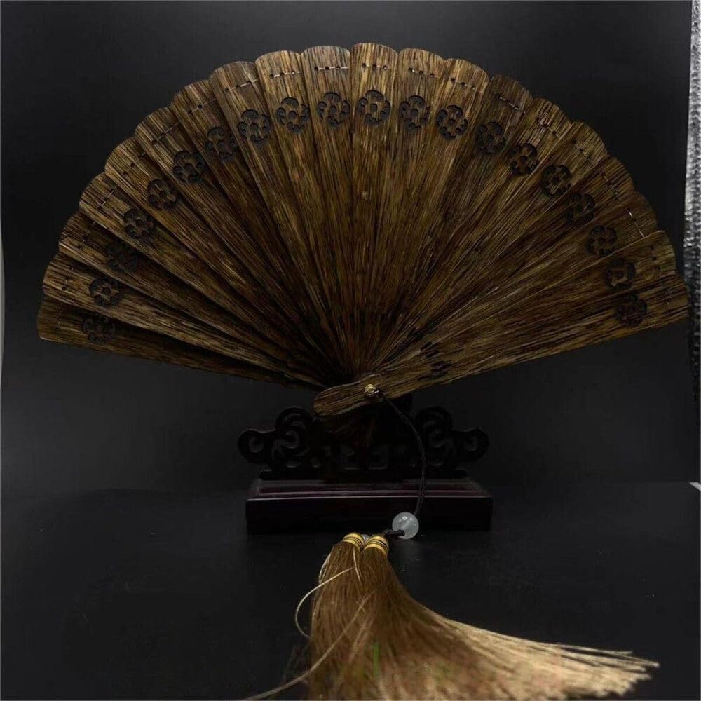 Agarwood Handmade China Hainan Agarwood Fan Hainan Agarwood Fold Fan Furnishing Articles