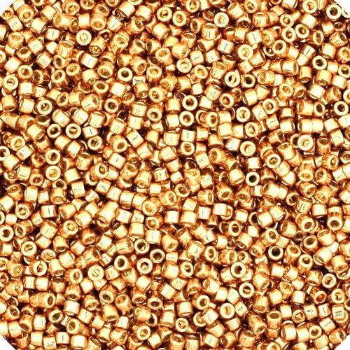 Miyuki Delica 11/0 - Duracoat Galvanized Champagne DB1834 | 250gms Bag of Japanese Glass Beads