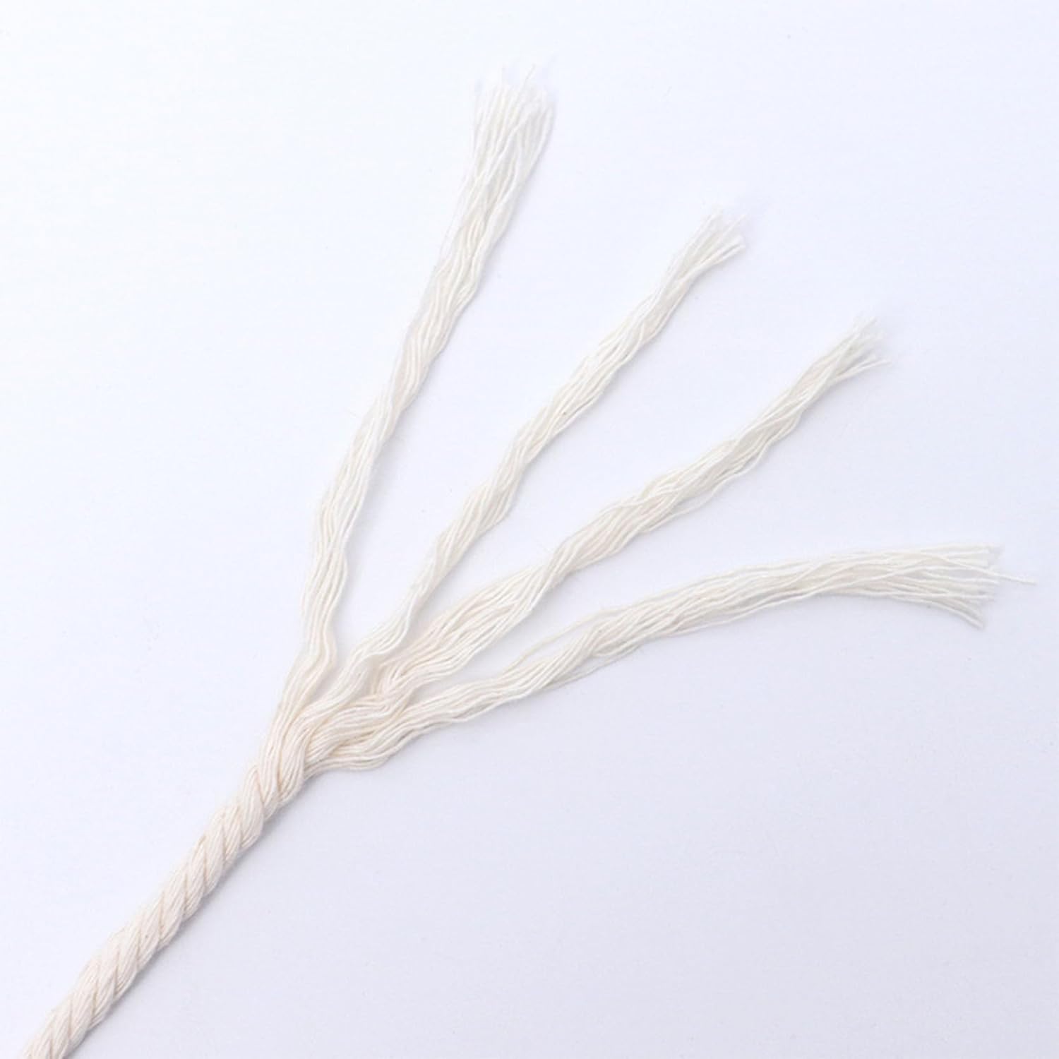 Cotton String Ball, Elastic cord, thread beading string,Macrame Cord Natural Cotton Rope 300 m,Macrame Rope 4 Strand Twisted Soft Cotton Cord 3mm/4/5mm/6, Home DIY Crafting Decoration Decking Rope,Bei