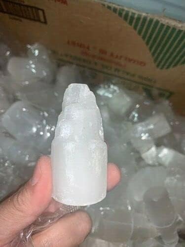 ZnranyiiXY Bulk Selenite Lot of 20 Pieces - Rough Towers with Imperfections See Pictures
