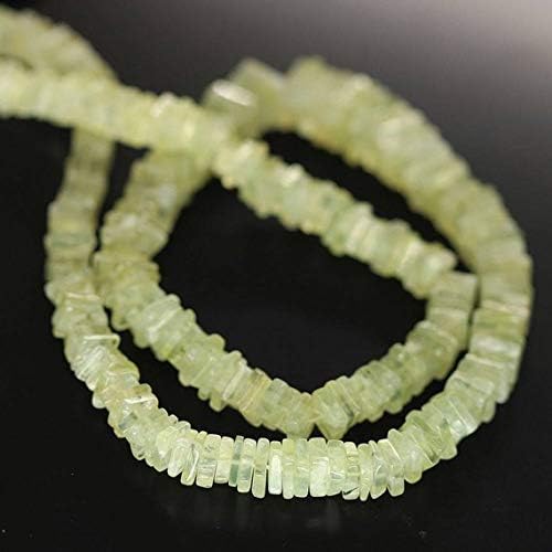natural green prehnite smooth heishi cube square gemstone loose craft beads strand 16
