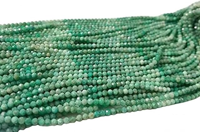 3-3.5mm Micro Amazonite Shaded Faceted Rondelle Beads 13 Inch lot of 5 Strands Chik-STRD- 92535