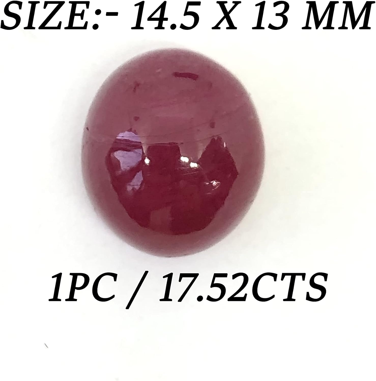 17.52 Ct Deep Red Ruby Oval Shape Cabochon Size 14.50x13 mm Attractive High Quality Fine Loose Gemstone Best For Making Pendant/Ring Jewelry