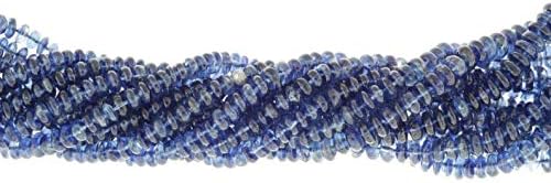 Blue Kyanite 5mm - 6mm Smooth Rondelles 16