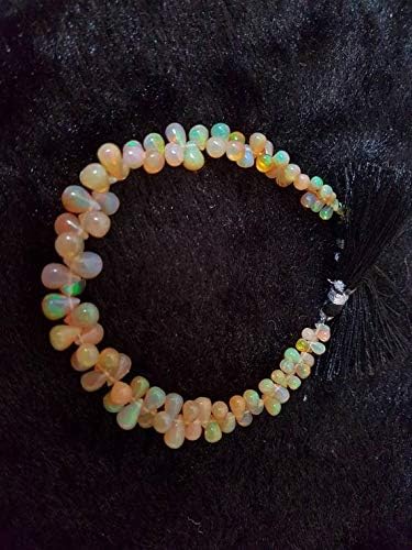 Ethiopian Opal Smooth Drops Shape Briolette, Size 4X5MM to 6X9Top Quality Drop Shapes. 8 Inch Strand Code-HIGH-51085