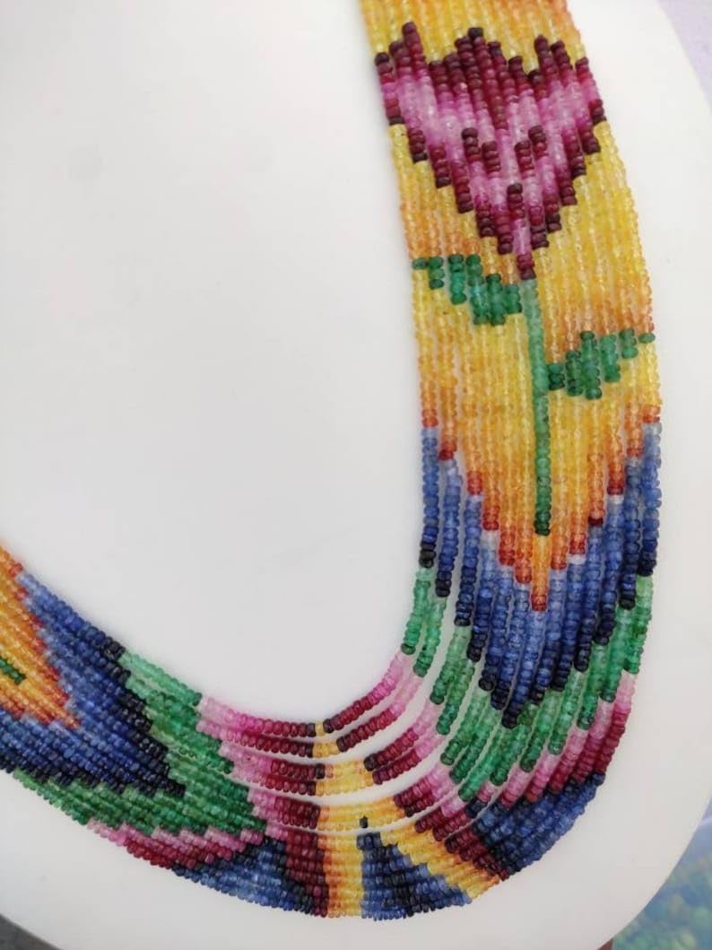 Natural Natural Gemstone roundelle Faceted Beads 2.5-3.5 mm 17-21 inches Long String Jewelry Making Gemstone Beads for Necklace Bracelet