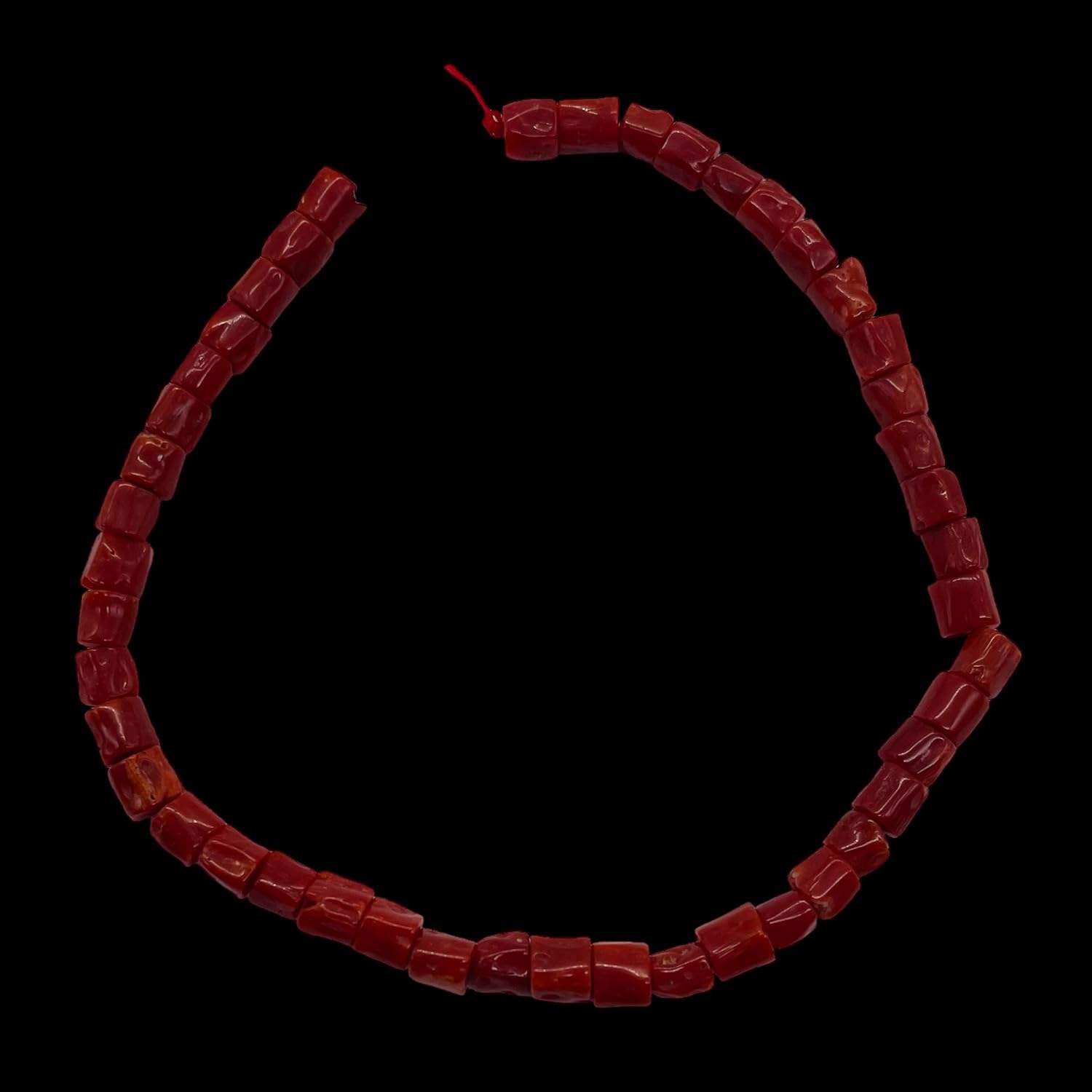 Generic Natural AAA Red Coral Branch Bead Strand | 4x6mm | 44 Beads |