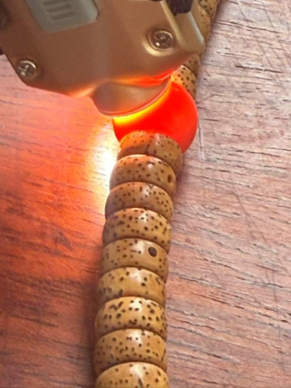 Traditional Tibetan Mala Prayer Beads, 108 Bodhi Seeds with Red Agate Guru Bead, Handcrafted