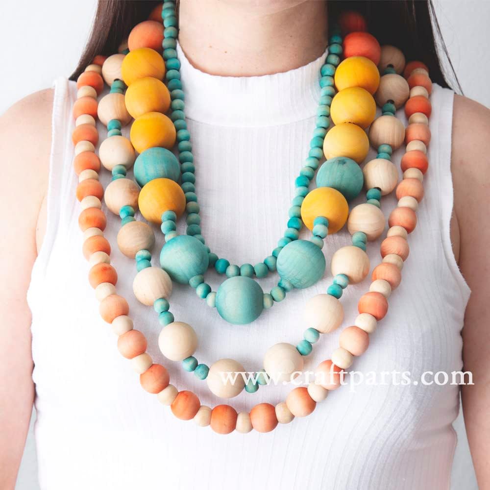 12MM (1/2 inch ) Round Wooden Beads w/ 5/32 inch hole-Bag of 2000