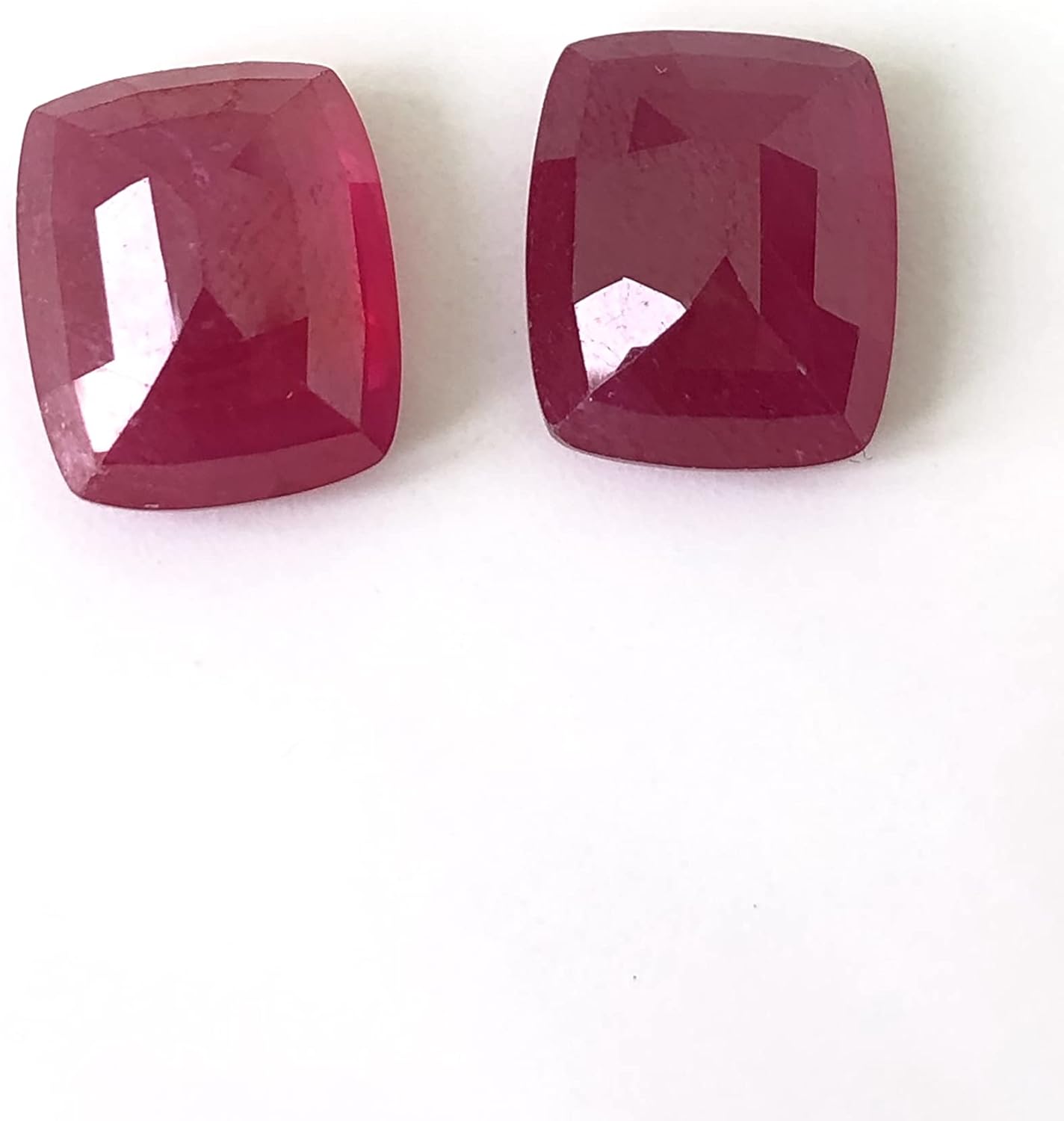 15.40 Ct Pair Ruby Cushion Shape Size 12x10 mm Cut Faceted Attractive High Quality Fine Loose Gemstone Best For Making Earring Jewelry