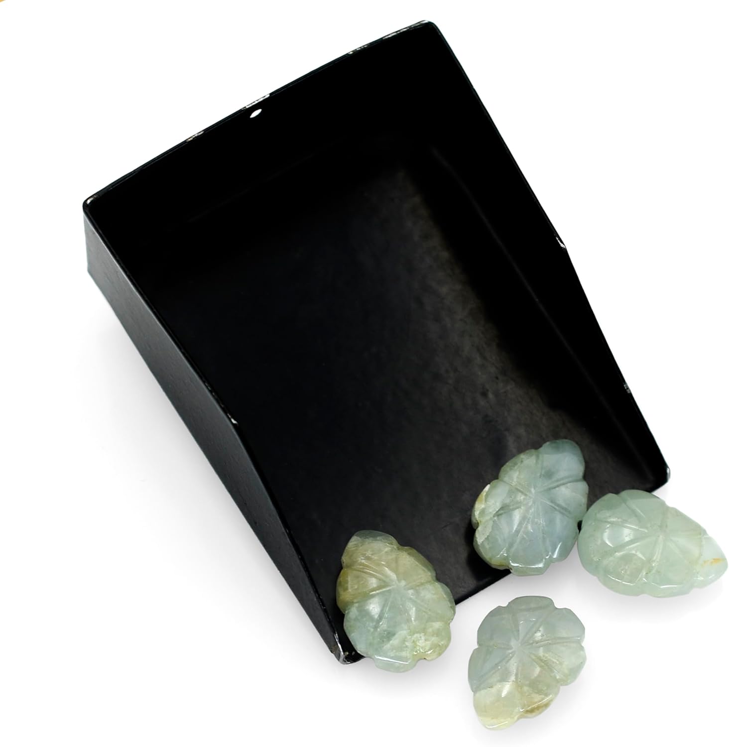 Natural Aquamarine Stone Beads - Jewelry Making Drill Beads Loose Gemstone 10X14 mm Pear Shape Flower Carving Charms Crystal Stones