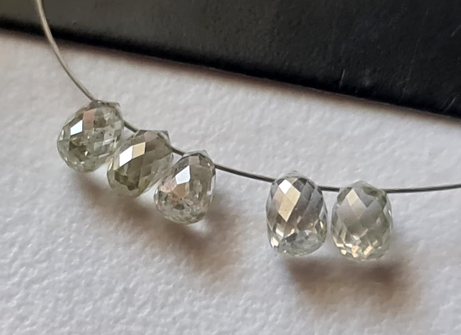 Gray Brown Yellow Multi Color Diamond Tear Drop Beads, 2x2.5 mm - 3.5x4.2 mm Natural Sparkling Diamond Briolette for Jewelry (10 Pcs to 40 Pcs) - APKJ6