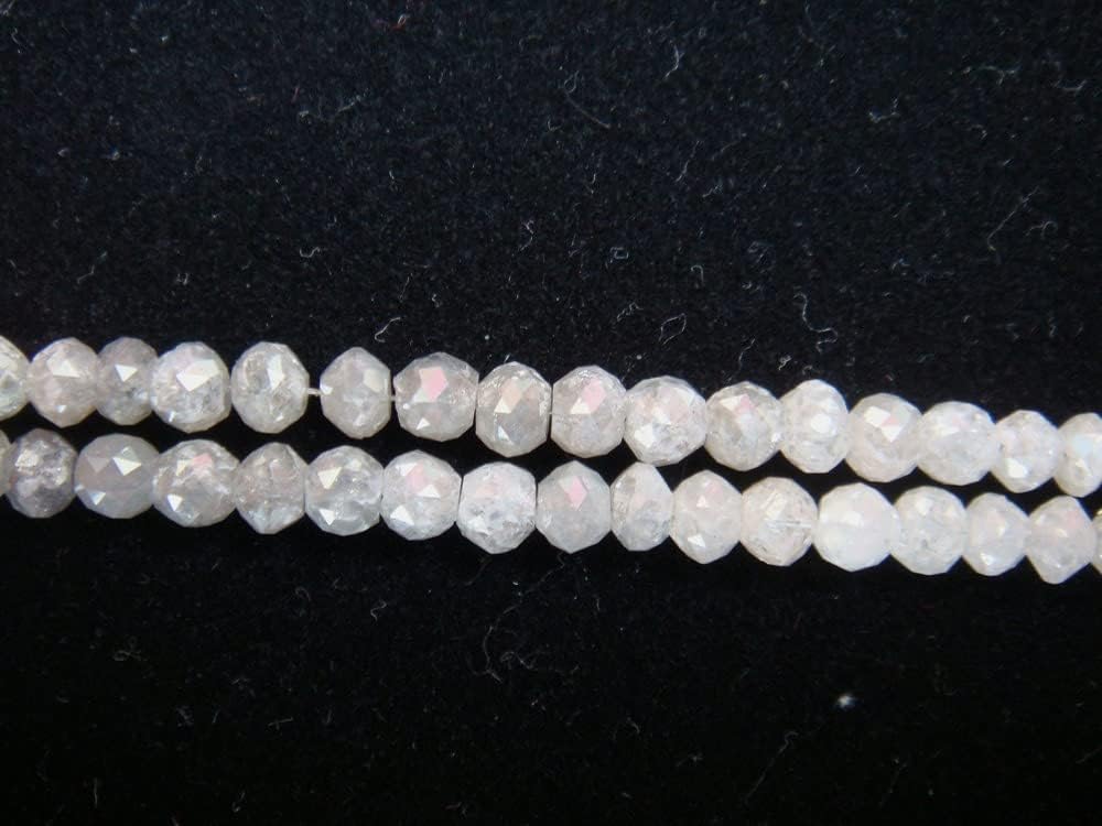 3mm Gray Diamond Faceted Beads, Rough Diamonds, Natural Diamonds, Raw Diamond Faceted Beads For Jewelry (2Beads To 20Beads Options), 3 MM