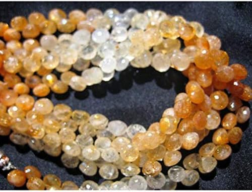 Sunstone Beads, Faceted Beads, Onion Briolettes, Approx 8mm Beads,8 Inch Strand Code-HIGH-48698