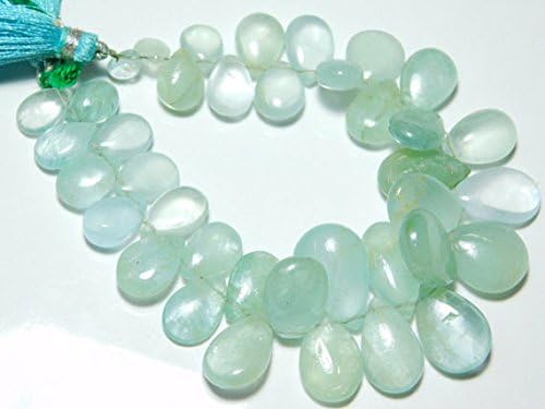 13 inch Natural Beads Strand of 8x6-16x10mm Smooth Teardrop Aquamarine Gemstone briolletes Beads for DIY Jewelry - Necklace, Bracelet, Earring, Ring.