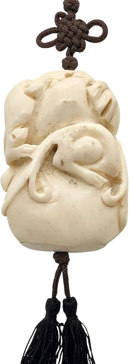 Intricate Waterbuffalo Bone Leopard Dragon Leaf Necklace 8128K for Jewelry Making