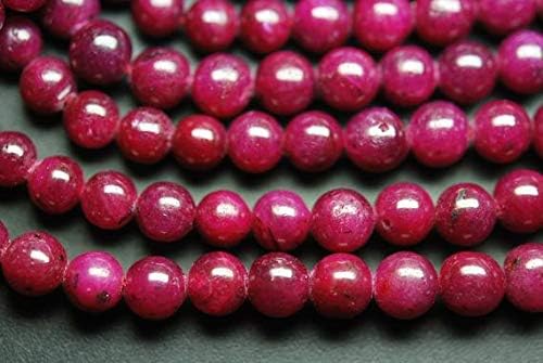 8 Inch Full Strand, AAA Quality, Natural Dyed Ruby Smooth Round Balls Beads,6-8mm Code-HIGH-56563
