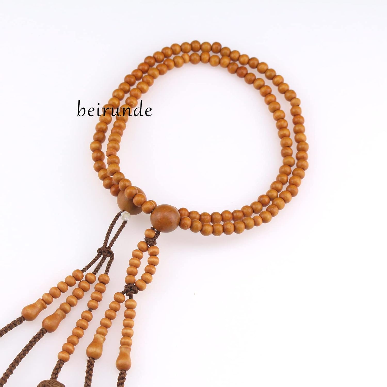 Brown Wood Beads Japanese SGI Soka Gakkai Juzu Nichiren Buddhism Prayer Beads