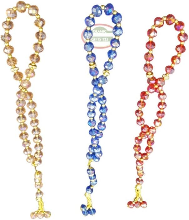 Muslim Prayer Beads [96 Pack] Islamic Prayer Beads Tasbeeh Counter misbaha Islamic Favors Islamic Wedding Favors Crystal Prayer Beads Crystal Rosery