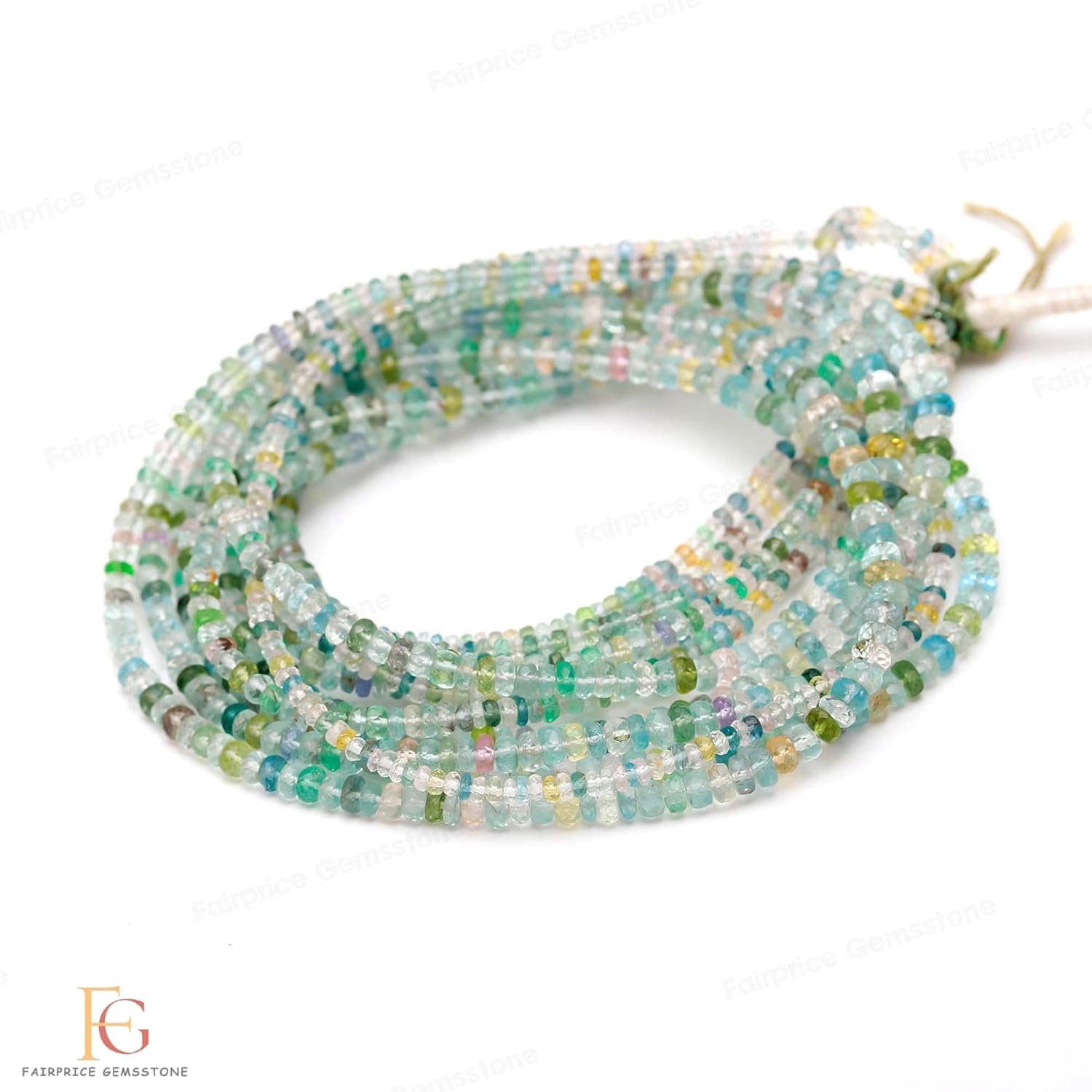 AAA+ Rare Multi Aquamarine Beads, Natural Faceted Rondelle Aquamarine Beads, Multi Aquamarine, 2-4MM Faceted Aquamarine Beads for Jewelry Making