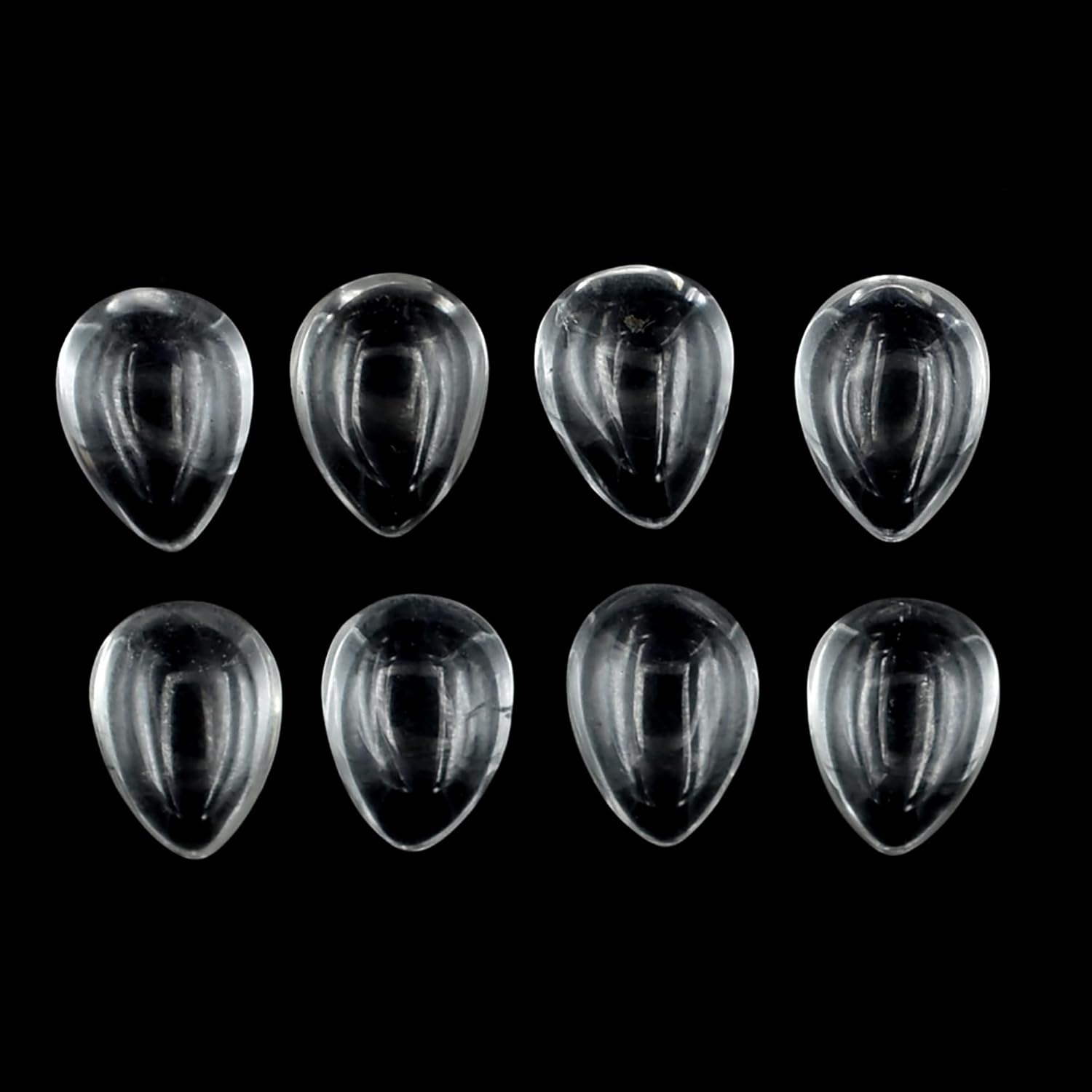 5 Pcs Natural Crystal Quartz Stone Beads for Jewelry Making Pear Briolette 10x14 mm Smooth Plain Polished Gemstone Pear Cut Price Per Set Supply