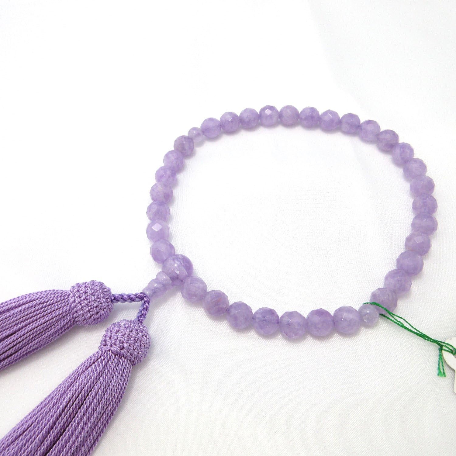 Cut Purple Amethyst Japanese Traditional Juzu Buddhist Women Prayer Beads Handmade in Kyoto Mala Beads for Women