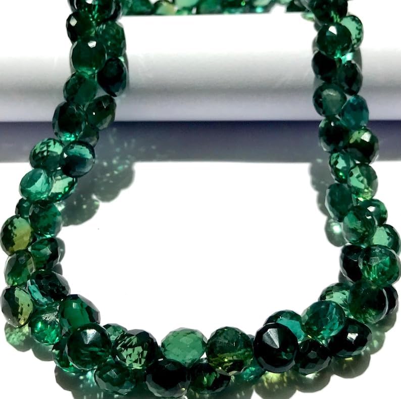 Natural Green Spinel Onion Smooth Beads 10 MM 18 inch Long String Jewelry Making Gemstone Beads for Necklace Bracelet