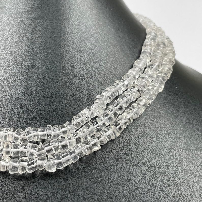 Natural Natural Crystal tyre Faceted Beads 5.5×3mm 18 inch Long String Jewelry Making Gemstone Beads for Necklace Bracelet