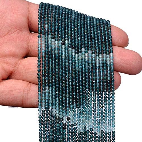 Natural AAA+ Grandidierite Gemstone 2mm-3mm Micro Faceted Rondelle Beads ~ Grandidierite Semi Precious Gemstone Loose Beads ~ 13inch Strand Pack of 5