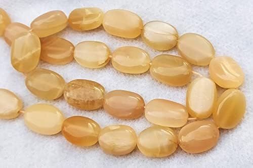 13 inch Strand of Natural gem Peach Moonstone, 12-14mm Oval Smooth Beads for DIY Jewelry Making. | Beads_06045