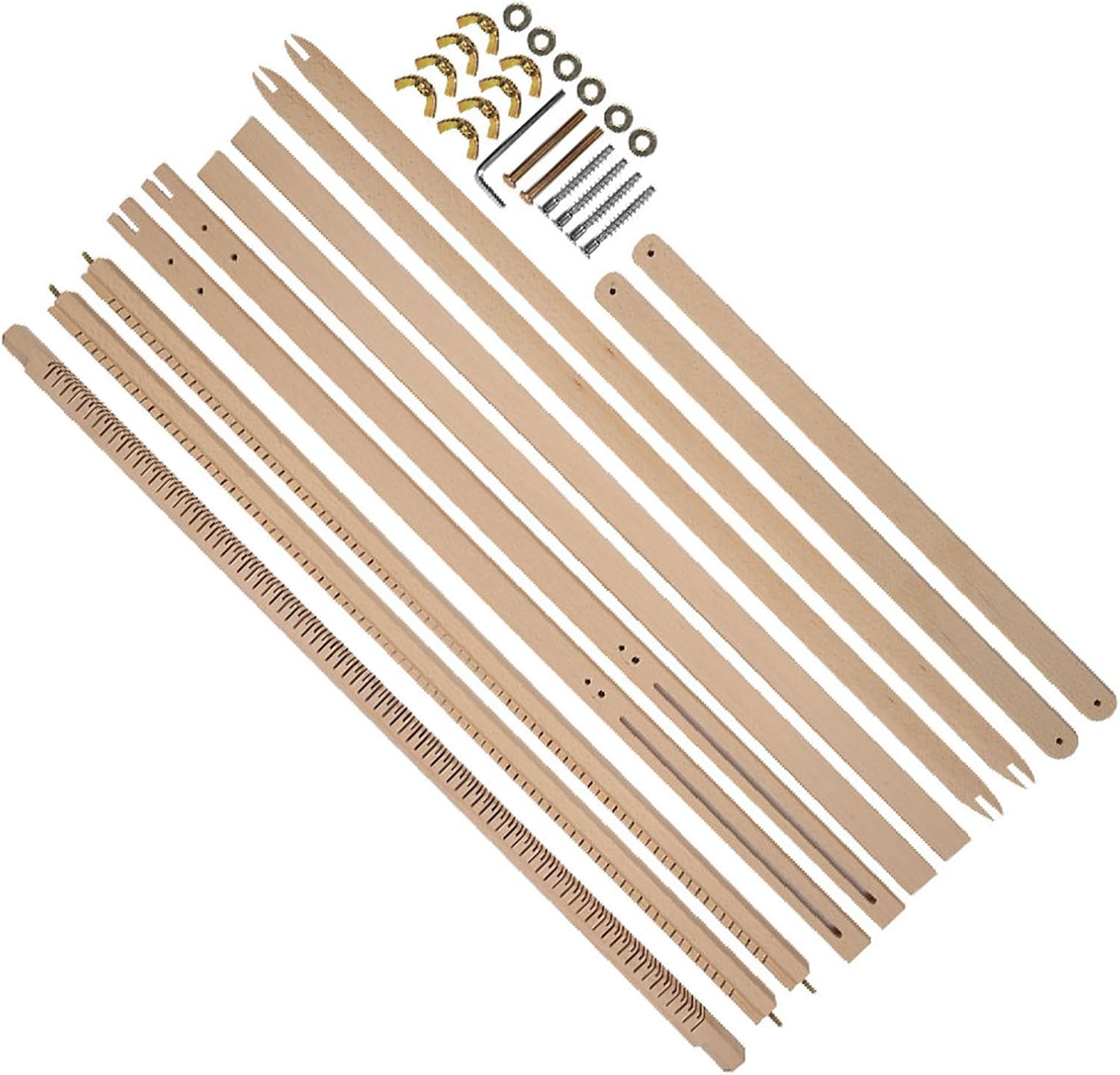 VINGVO Weaving DIY Wooden Hand Weaving Machine Adjustable Bracket Tapestry Wool Knitting Tool 89 X 88 X 3cm 60-85cm Weaving Height Knitting Machine for Beginner Adults Weaving