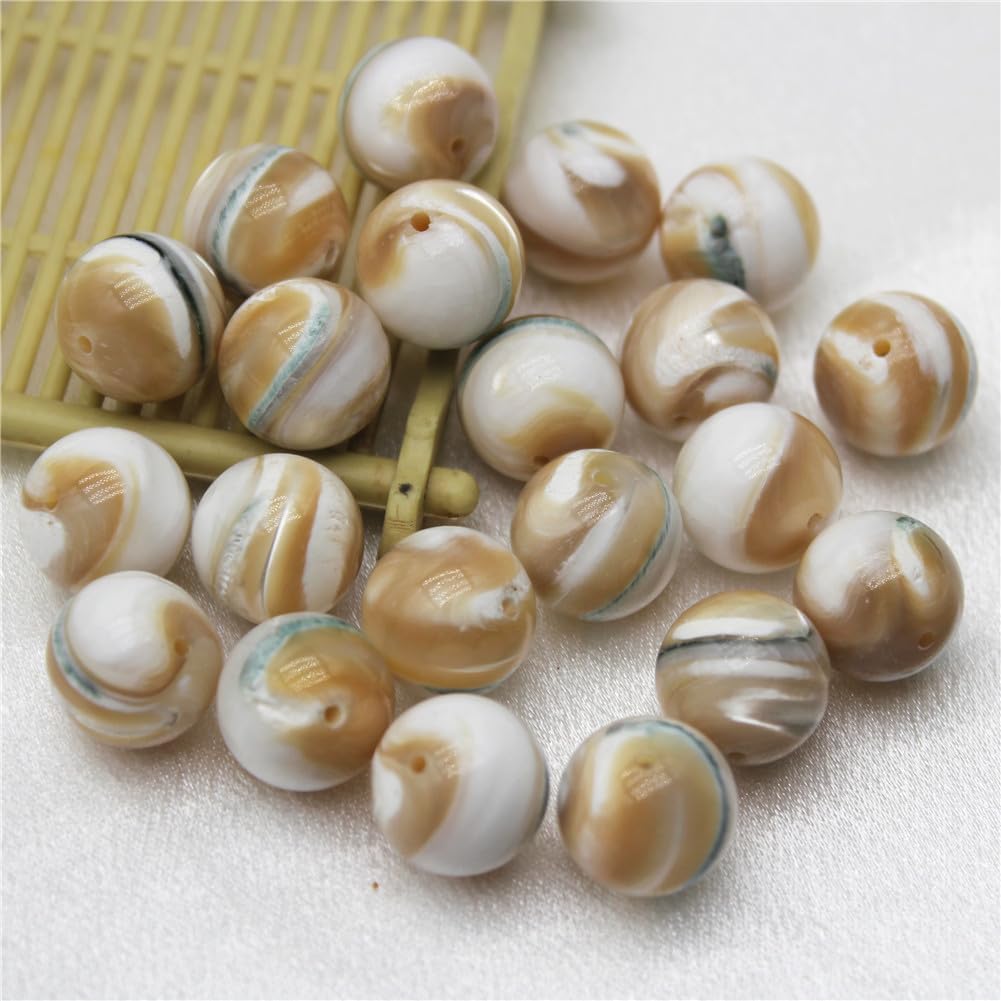 Natural Mop Seawater Shell Beads Loose Spacer Ball Bead for Jewelry Making DIY Necklace Earring Bracelet 13mm 1000 Pieces
