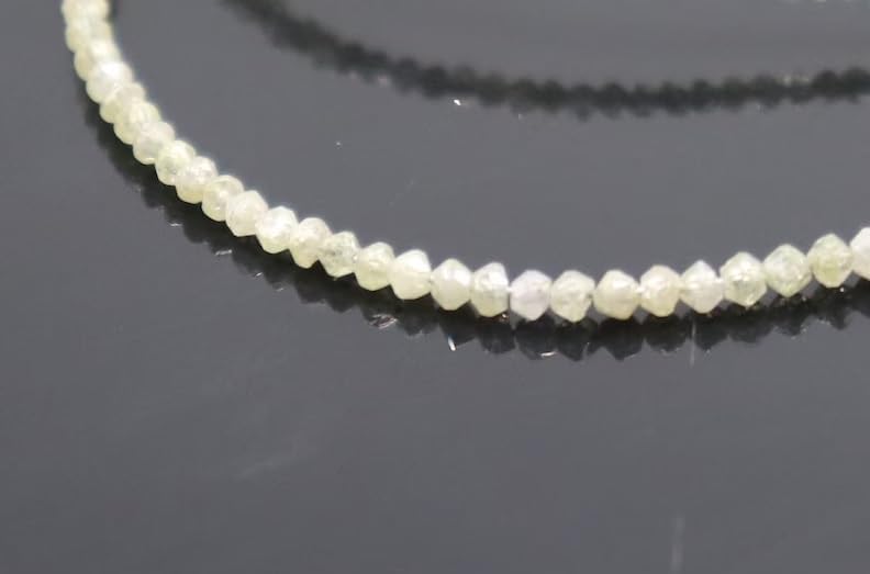 AAA+ Yellow Diamond Faceted Rondelle Beads, Yellow Faceted Rondelle Diamond Beads Fancy Color Bead for Jewelry Making Crafts