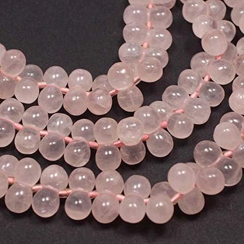 natural rose quartz faceted roundel drops-finest beads 6 * 12 mm