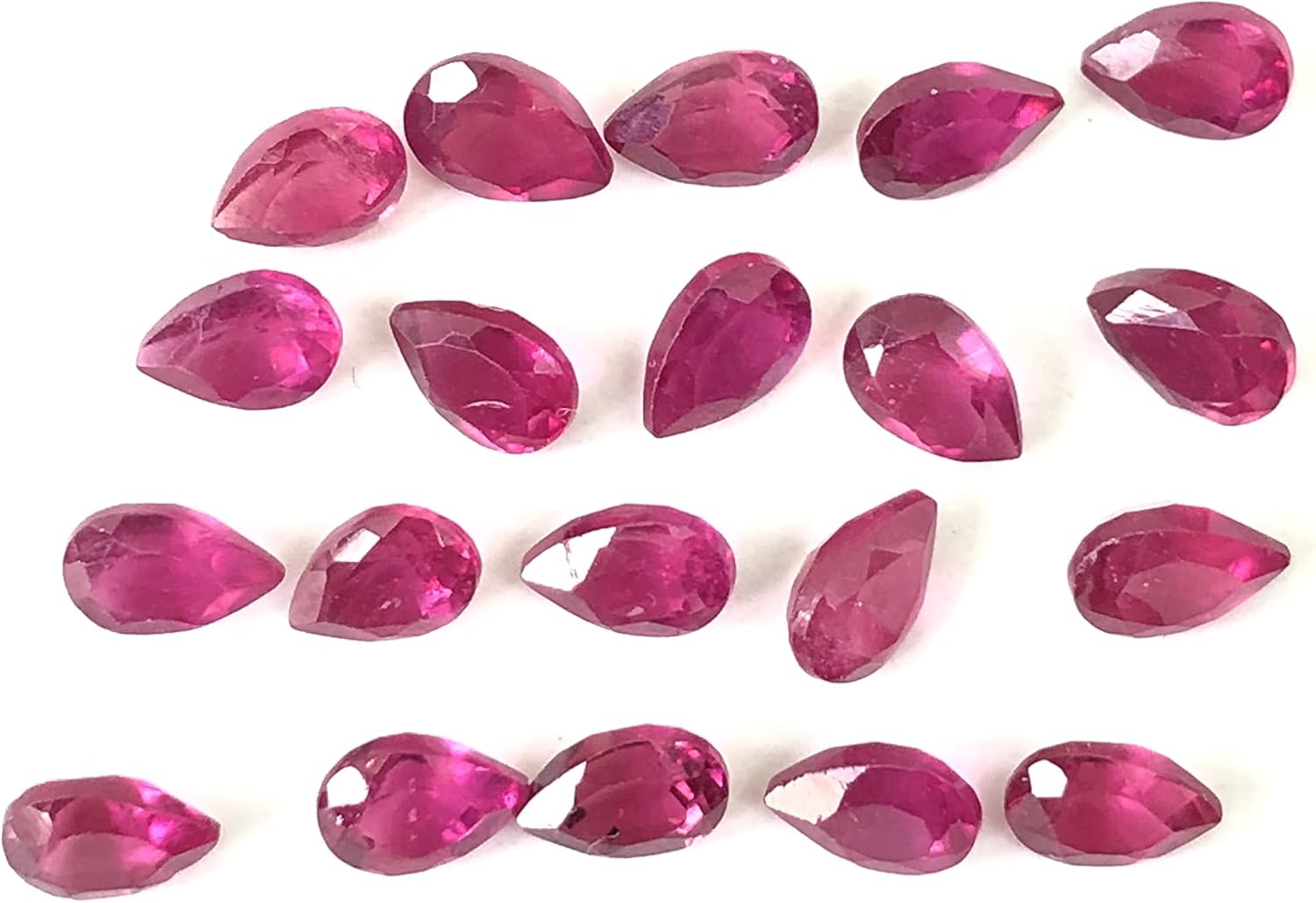 Luster Ruby Pear Shape Cut Faceted Loose Gemstone Size 4x3 mm, 5x3 mm, 5x4 mm, 6x4 mm, 7x5 mm, 8x6 mm, 9x7 mm, 10x8 mm, 11x9 mm & 12x10 mm All Matching Ruby At Wholesale Price- Best Selling item of shop, Price For 1 Piece