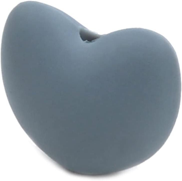 Silicone Beads 20mm for Keychain Making Bulk Assorted DIY Necklace Bracelet Beads for Craft Set Jewelry, Colorful Heart Shaped Silicone Beads 50 Pieces (White 17)