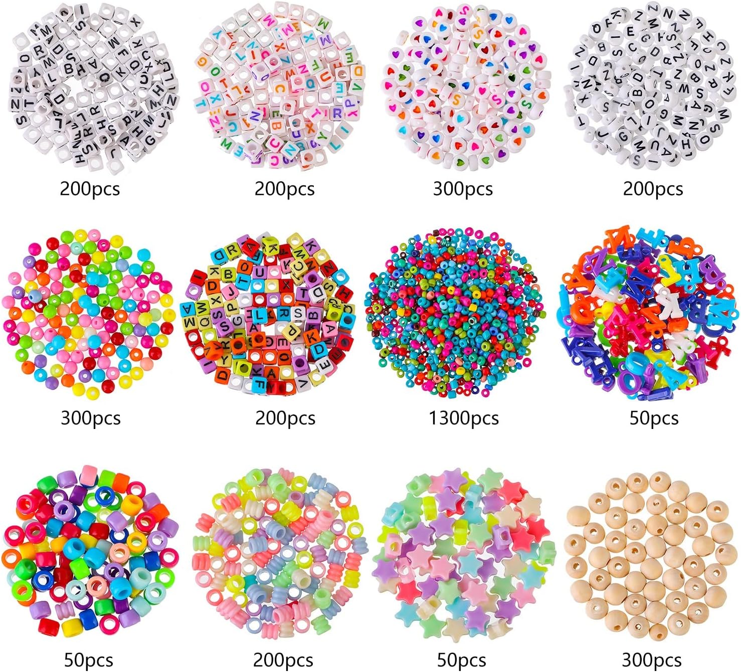 LUYILA 4655pcs Jewelry Making Kit Glass Seed Beads Supplies Letter Beads Pearl Beads Jewelry Plier Accessories for Earring Bracelets Necklac