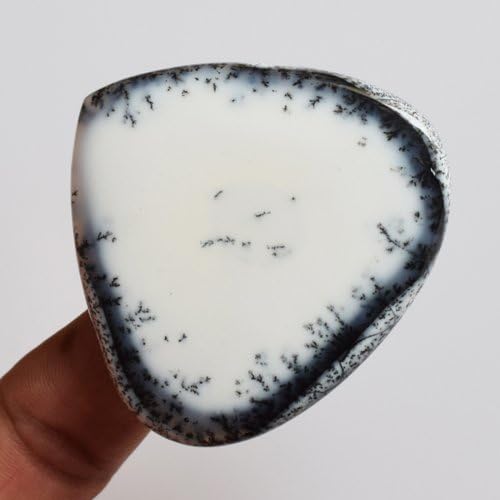 SilverO Natural Dendritic Opal Gemstone Heart Shape Size 48x51x6 MM Pendant Jewelry Making Loose Semi Precious Gemstone