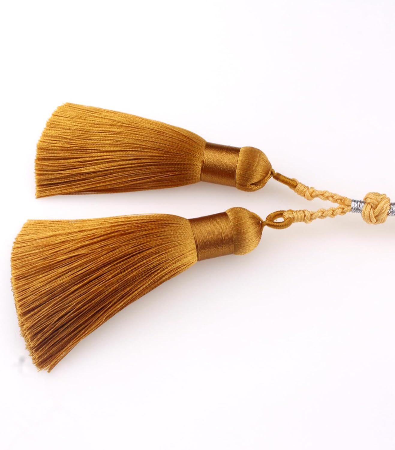 Muslims Islamic Dhikr 33 Tasbeeh Tasbih Prayer Beads, Yellow Jade Stone Beads with Tassel