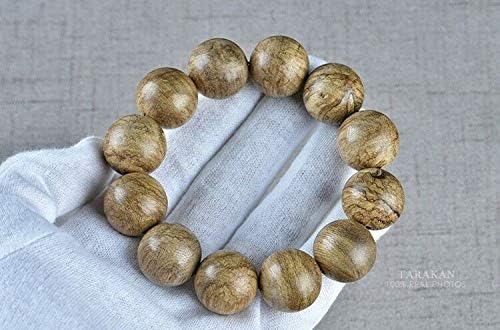GLW Tarakan Genuine Wild Agarwood Aloewood 18 Mm Prayer Beads MALA Meditation #4918