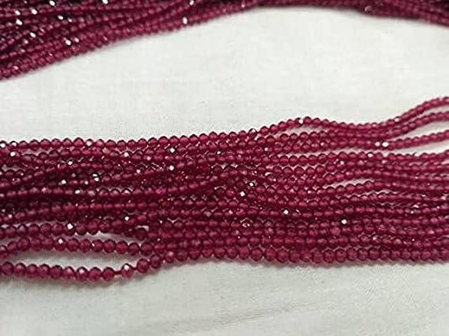 2-2.5mm Micro Red Spinel Ruby Faceted Rondelle Beads 13 Inch lot of 10 Strands CHIK-STRD-96412