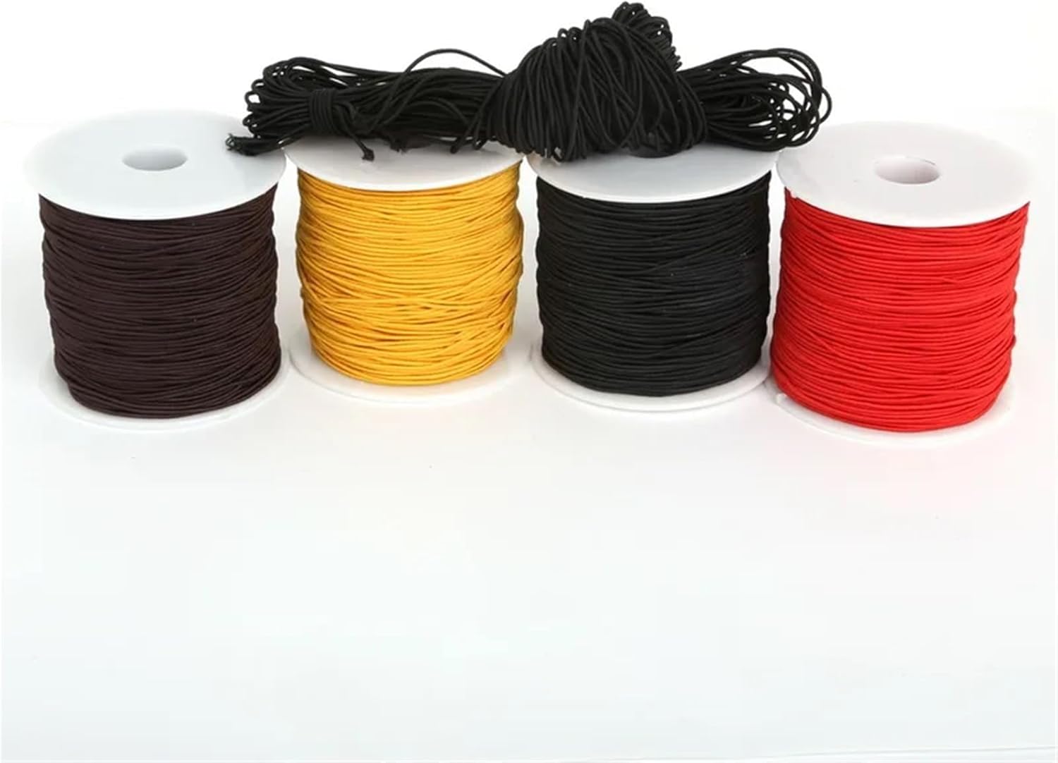 Nylon String 100pcs Elastic Stretch Nylon Beading Cord Ropes for Bracelet Jewlery Craft Making Accessories(Brown 100m)