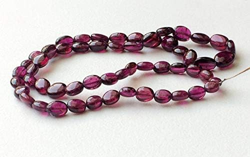 16 inch Strand Natural Garnet 4x6-5x8 mm Oval Smooth Beads for Jewelry Making - Garnet Oval Beads, Natural Garnet Plain Oval Beads, Garnet Necklace, 4x6mm - 5x8mm, 16 inch