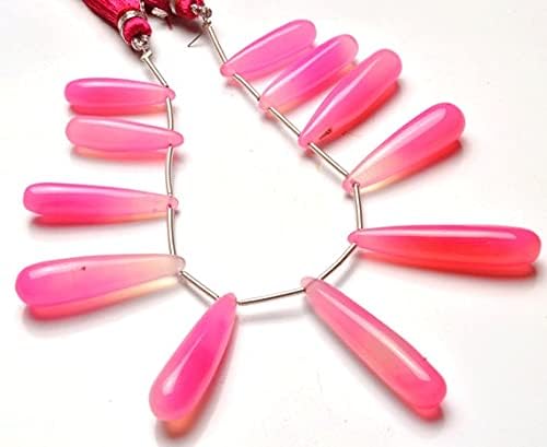 BEADS GEMSTONE 1 Strand Natural 6 Inch Long Strand,Superb pink Color CHALCENY Smooth Big Drops shape Beads Briolettes 22 to 33 MM Code-HIGH-21733
